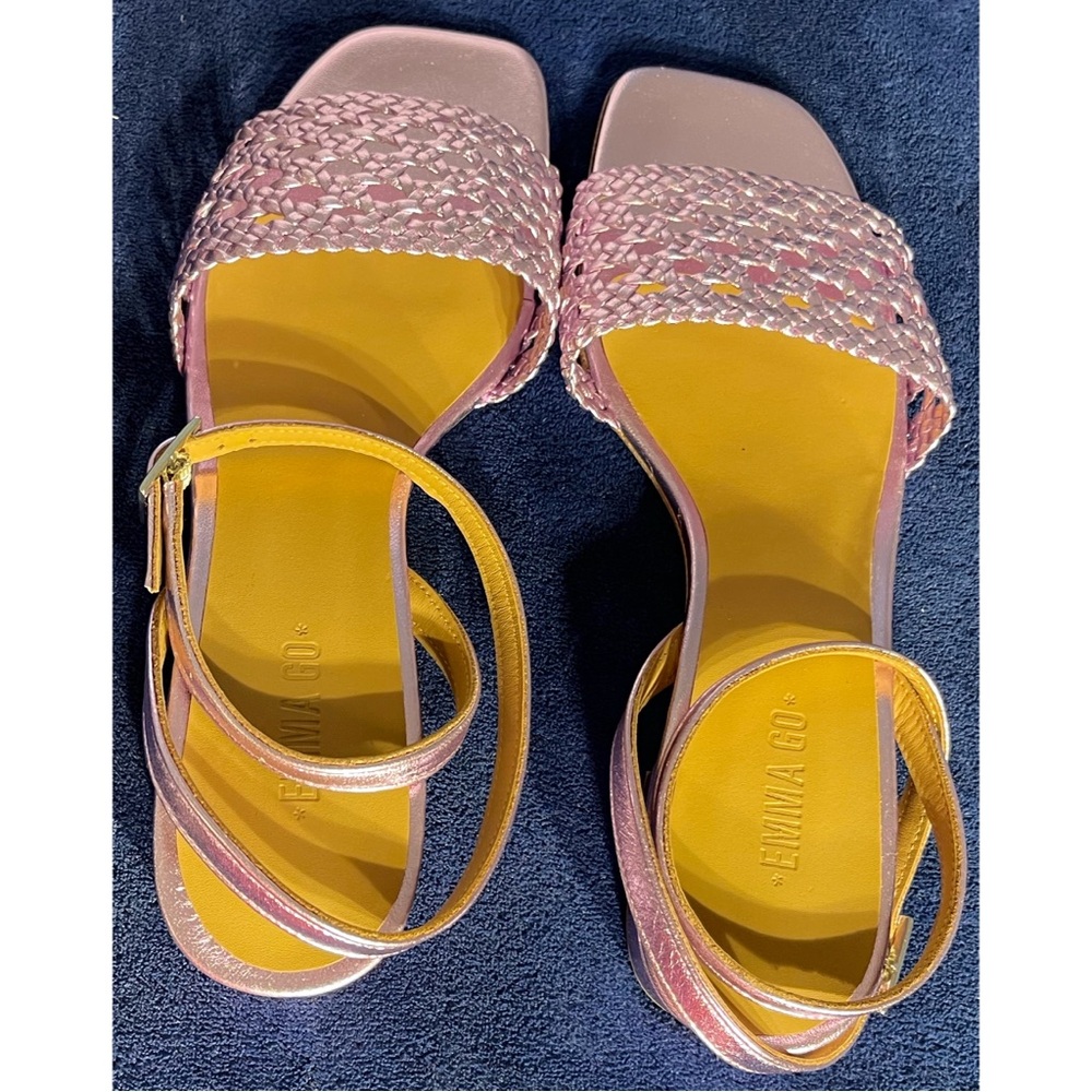 Anthropologie Brida Heeled Elegant Lavender Block Heel Sandals NWT SZ 8 - Picture 7 of 16